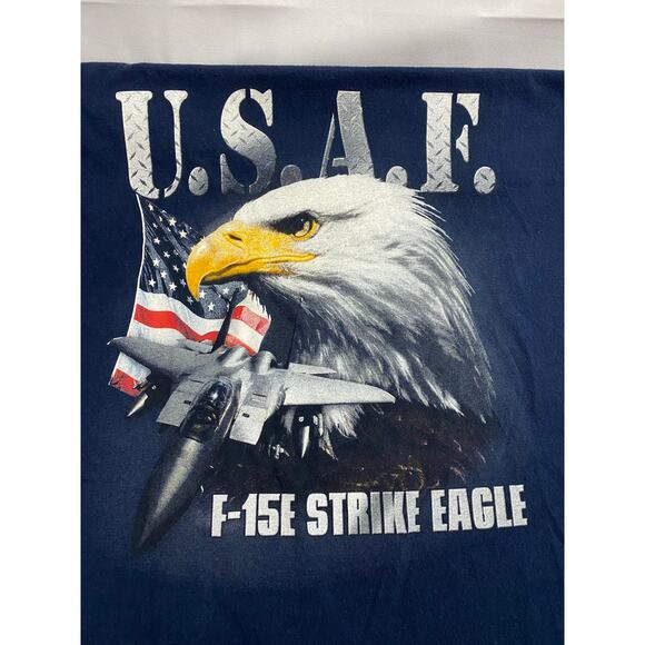 Vintage F-15E Strike Eagle  Short Sleeve T Shirt XL USA Bald Eagle - Picture 6 of 9